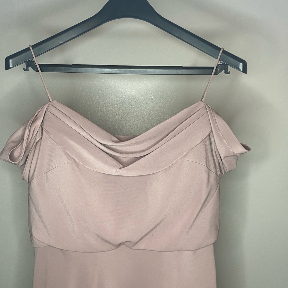 Jenny Yoo SAbine Drapped off the shoulder crepe gown